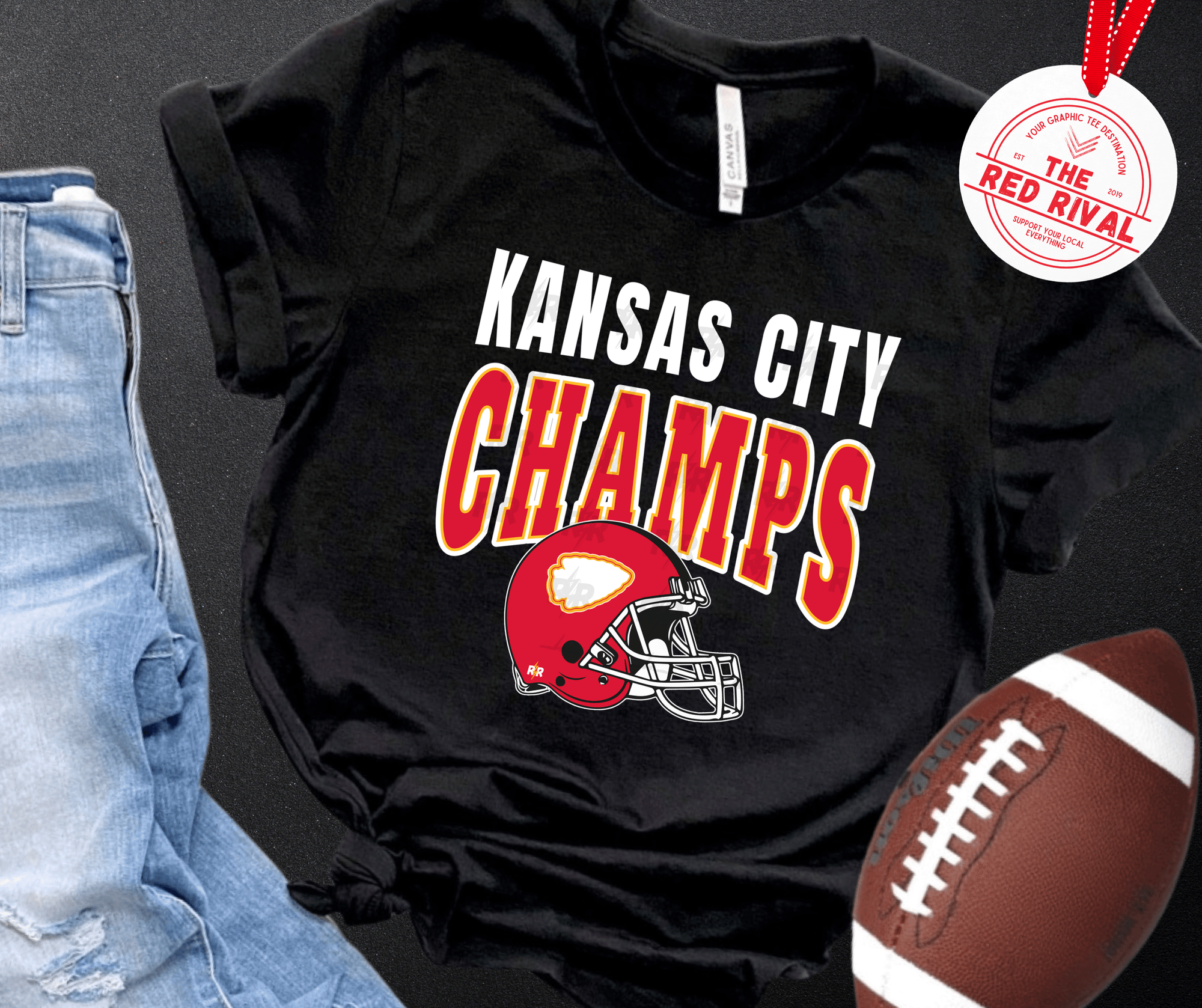 Kansas City Champs Black Tee or Sweatshirt - Tees - The Red Rival