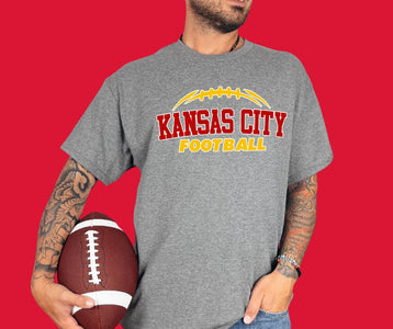 Kansas City Football Basic Grey Tee - Tees - The Red Rival