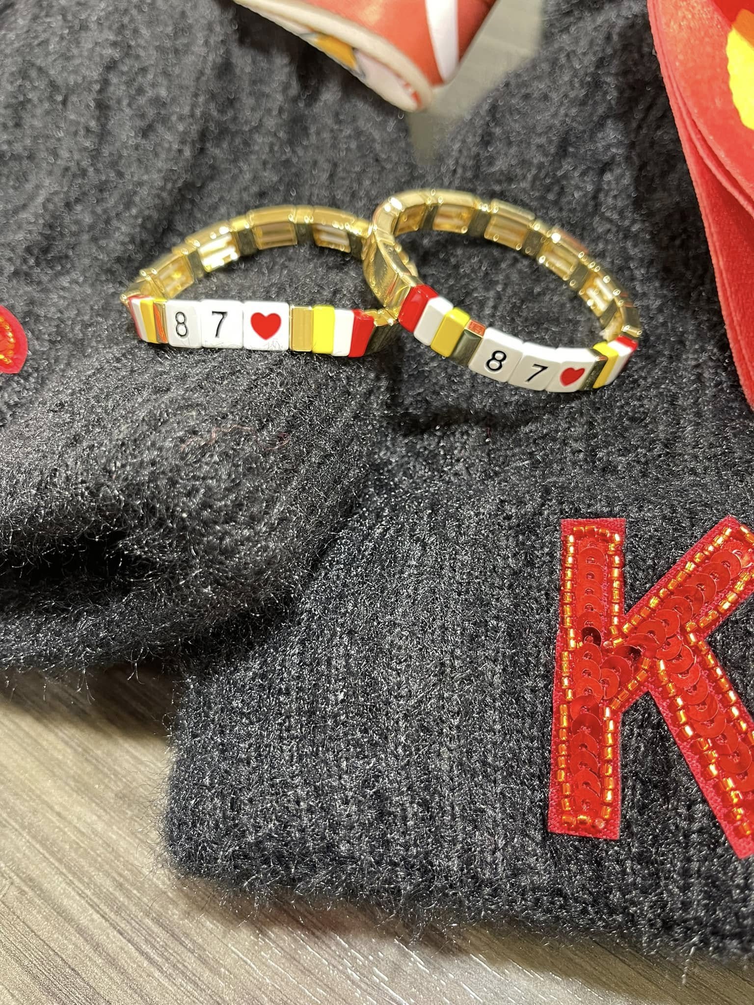 KC Bling Beanie Black with Red KC - Apparel & Accessories - The Red Rival