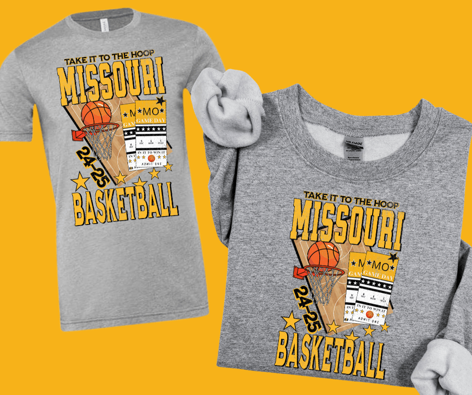 Missouri Basketball Tickets GREY Tee or Sweatshirt - Tees - The Red Rival