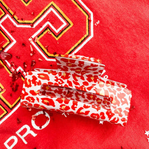 No Rules Red/Yellow Leopard Claw Clip - Apparel & Accessories - The Red Rival