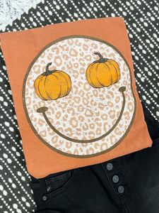Pumpkin Smile Face Orange Graphic Tee - Apparel & Accessories - The Red Rival