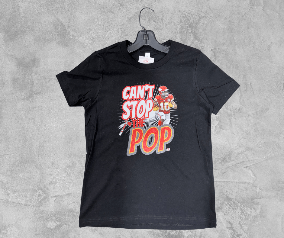 READY TO SHIP - Can't Stop The Pop Black Tee (FINAL SALE) - Apparel & Accessories - The Red Rival