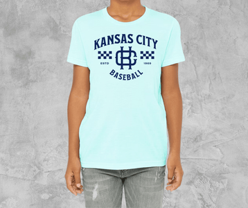 READY TO SHIP - Kansas City Baseball Est 1969 Ice Blue Tee (FINAL SALE) - Apparel & Accessories - The Red Rival