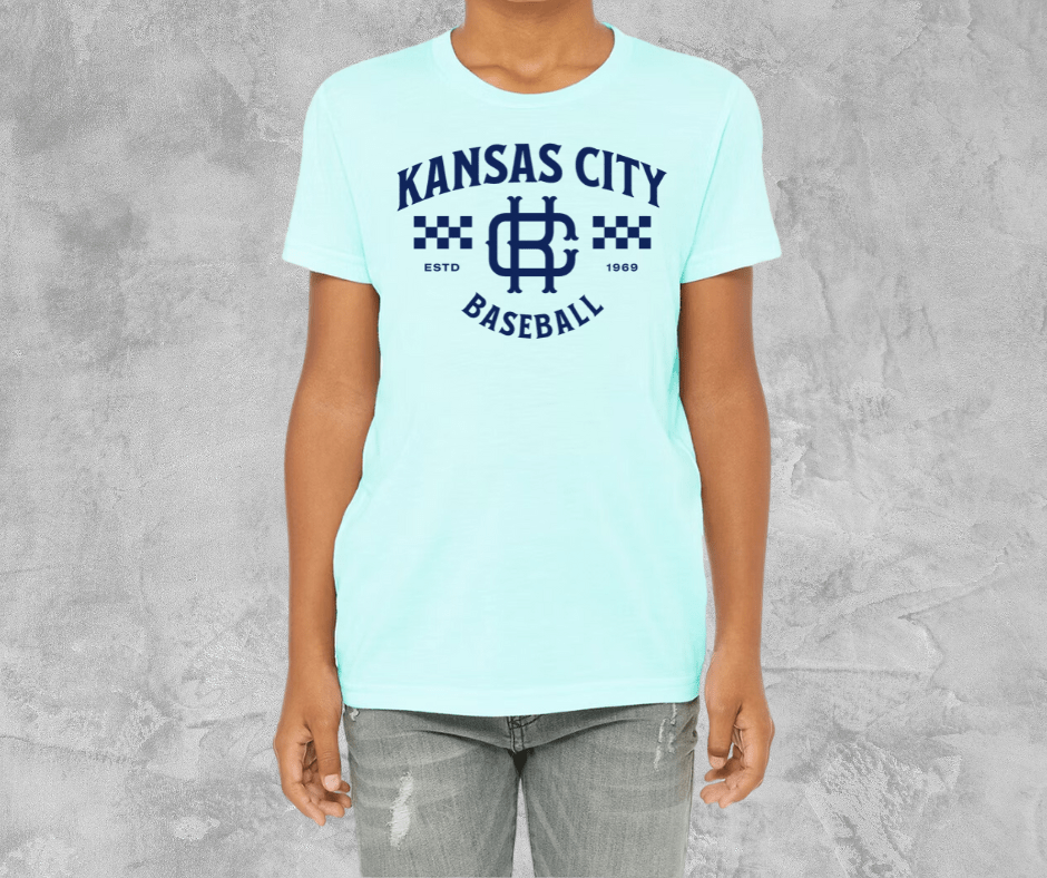 READY TO SHIP - Kansas City Baseball Est 1969 Ice Blue Tee (FINAL SALE) - Apparel & Accessories - The Red Rival