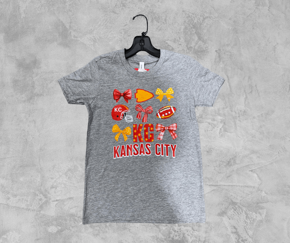 READY TO SHIP - Kansas City Bows Grey Tee (FINAL SALE) - Apparel & Accessories - The Red Rival