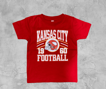 READY TO SHIP - Kansas City Football 1960 Helmet Red Tee (FINAL SALE) - Apparel & Accessories - The Red Rival