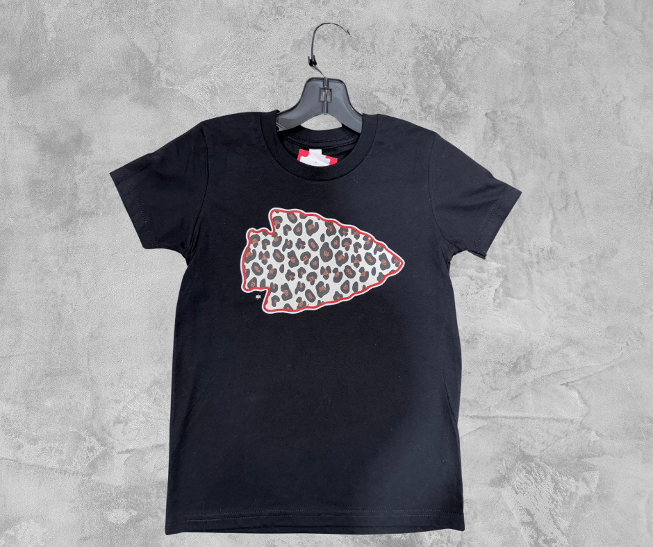 READY TO SHIP - Leopard Arrowhead Black Tee (FINAL SALE) - Apparel & Accessories - The Red Rival