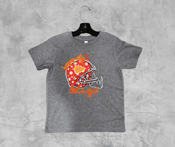 READY TO SHIP - Let's Go Kansas City Floral Helmet Grey Tee (FINAL SALE) - Apparel & Accessories - The Red Rival