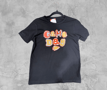 READY TO SHIP - Torn Game Day Letters Black Tee (FINAL SALE) - Apparel & Accessories - The Red Rival