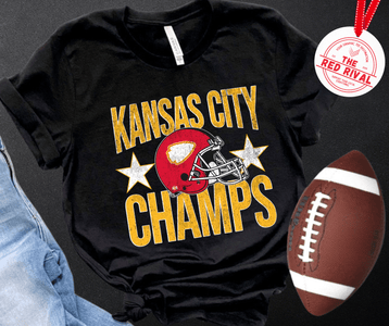 Stars Kansas City Champs Black Tee or Sweatshirt - Tees - The Red Rival