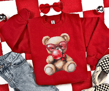 Teddy Bear Bubble Red Tee or Sweatshirt - Tees - The Red Rival