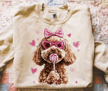 Valentine Doodle Tan Sweatshirt - Tees & Sweatshirts - The Red Rival