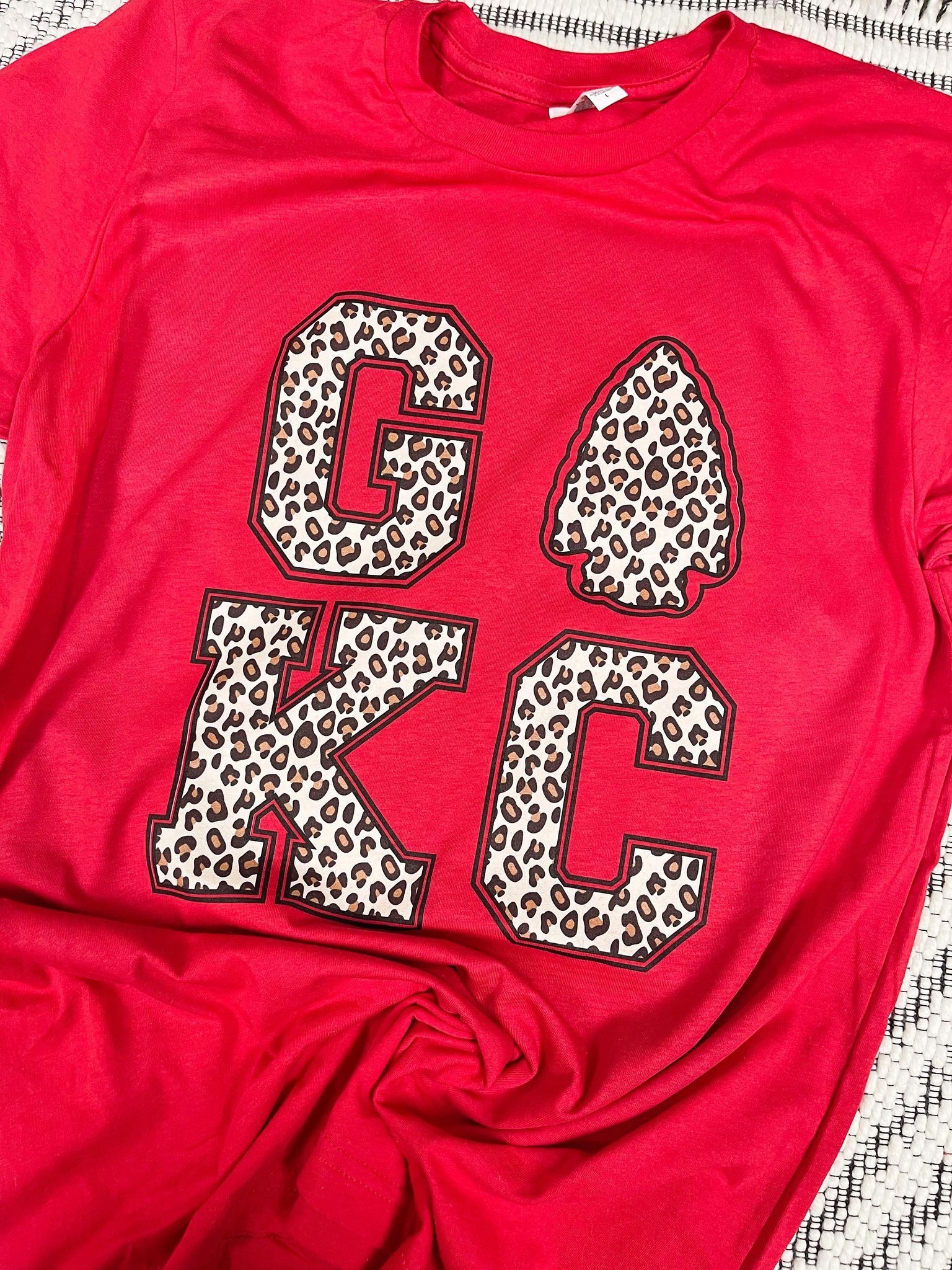 Cream Leopard GO KC Red Tee - The Red Rival