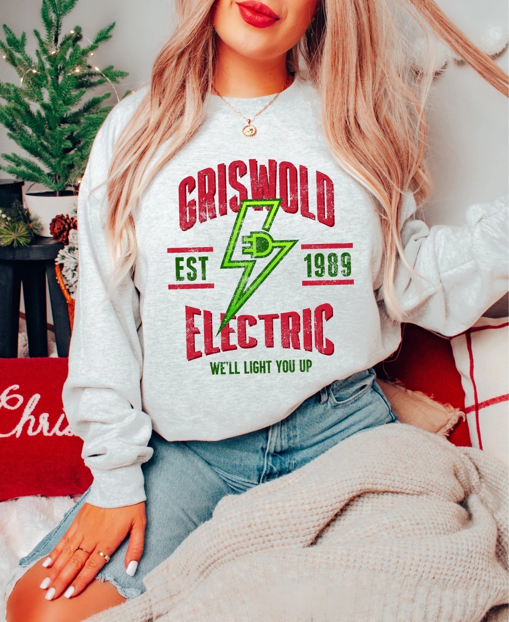 Griswold Electric Green/Red Ink Ash Sweatshirt - Wholesale - The Red Rival