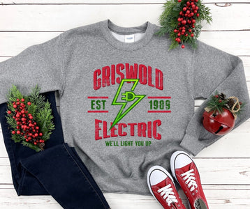 Griswold Electric Red/Green Ink Sweatshirt - Wholesale - The Red Rival